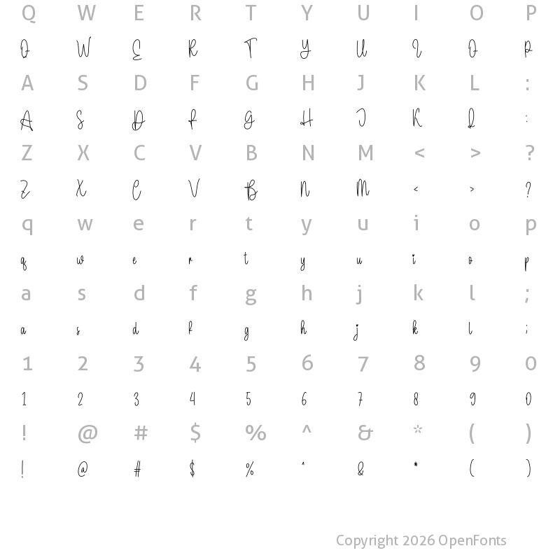 Character Map of Wedding Is Comming Regular
