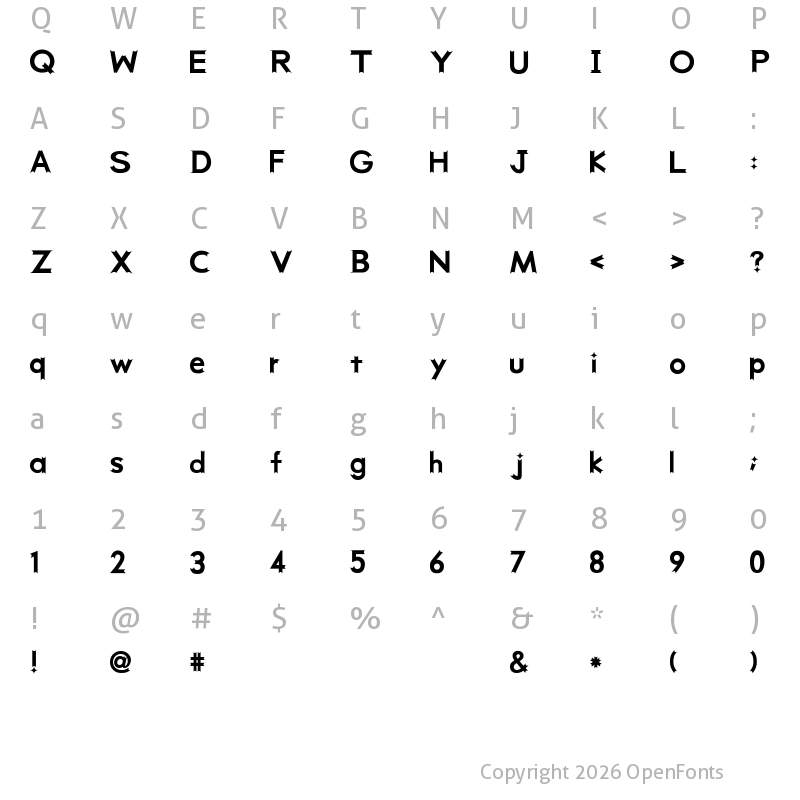 Character Map of week (sRB) Regular