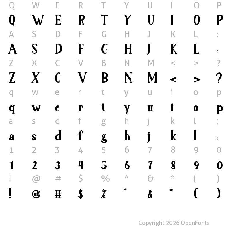 Character Map of Welcome Christmas Regular