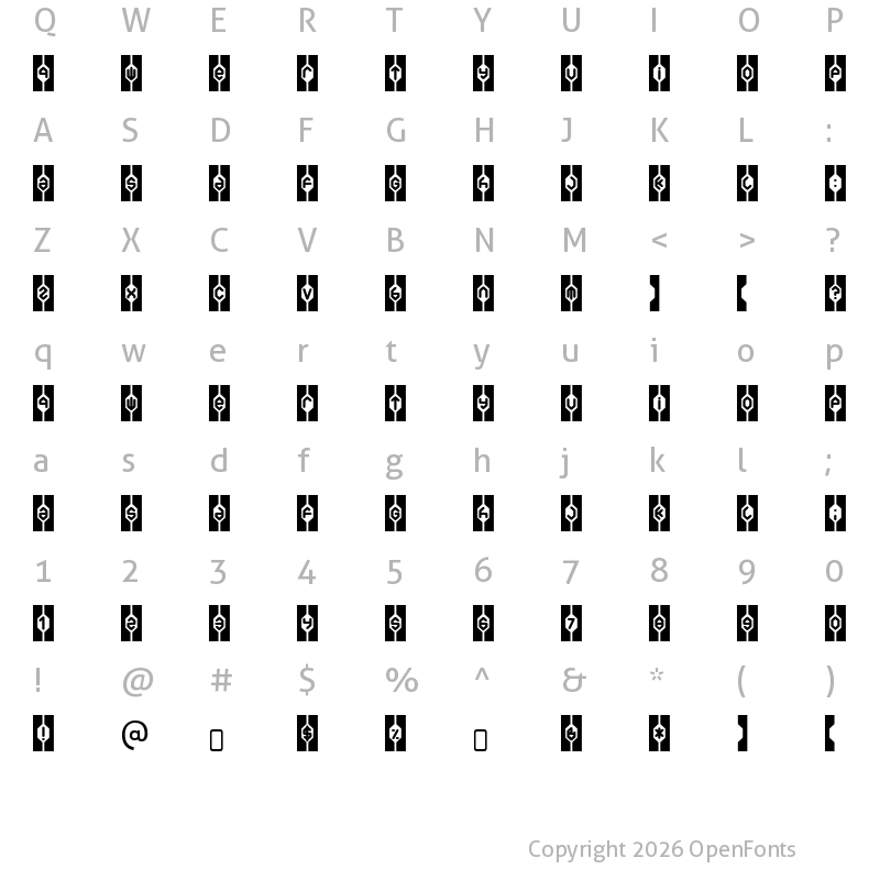 Character Map of Welfare Brat Regular