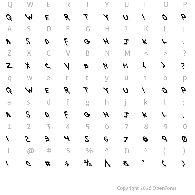 Character Map of Were-Beast Leftalic Leftalic
