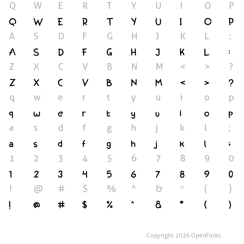 Character Map of West Djakarta Regular