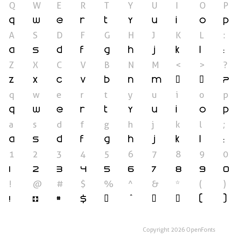 Character Map of What time is it? Regular