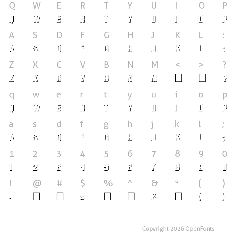 Character Map of WhatA-Relief Normal