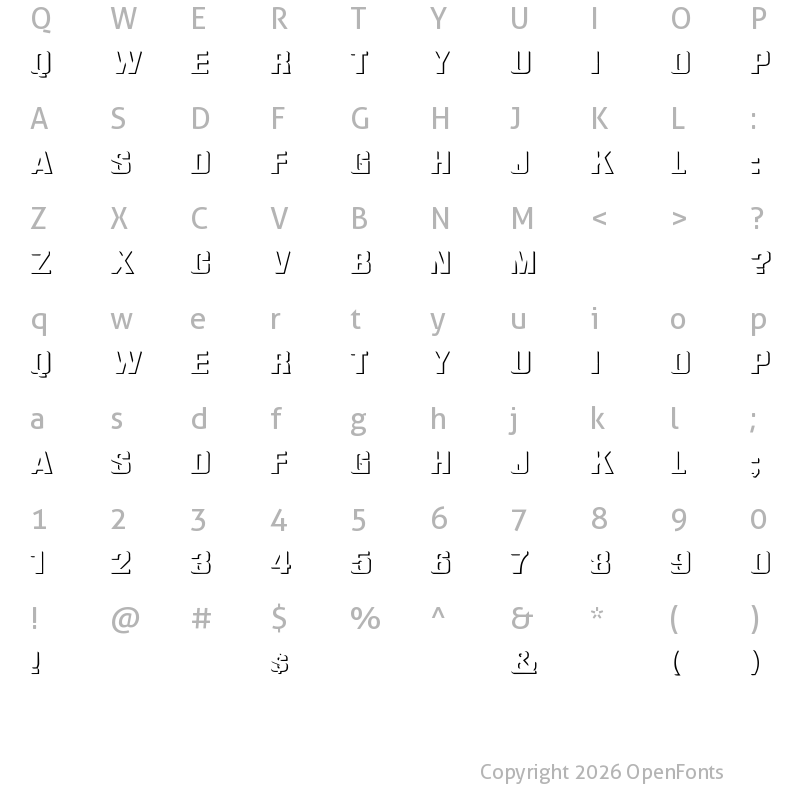 Character Map of WhatA-Relief Wd Regular