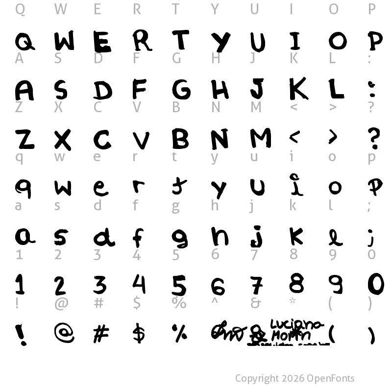 Character Map of whatever Regular