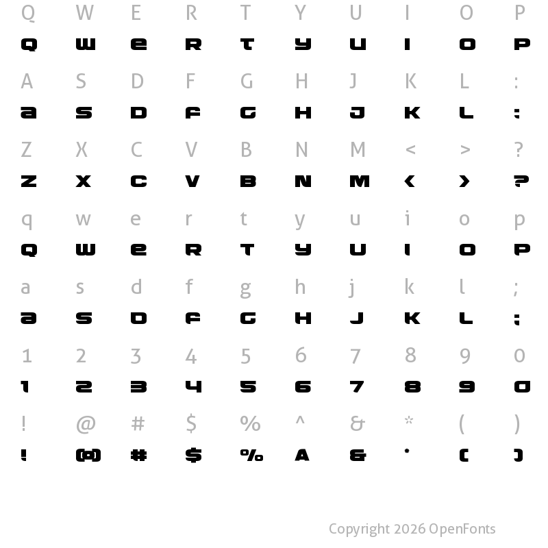 Character Map of Whiskey Girls Regular