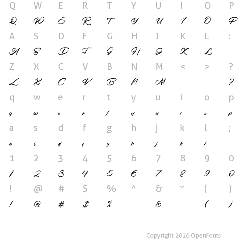 Character Map of Whisper Regular