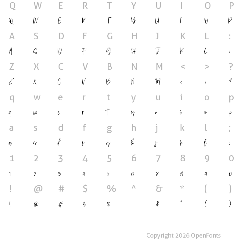 Character Map of Whistle Sound Regular