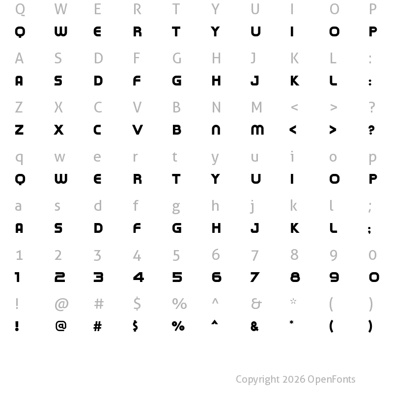 Character Map of White Diamond Regular