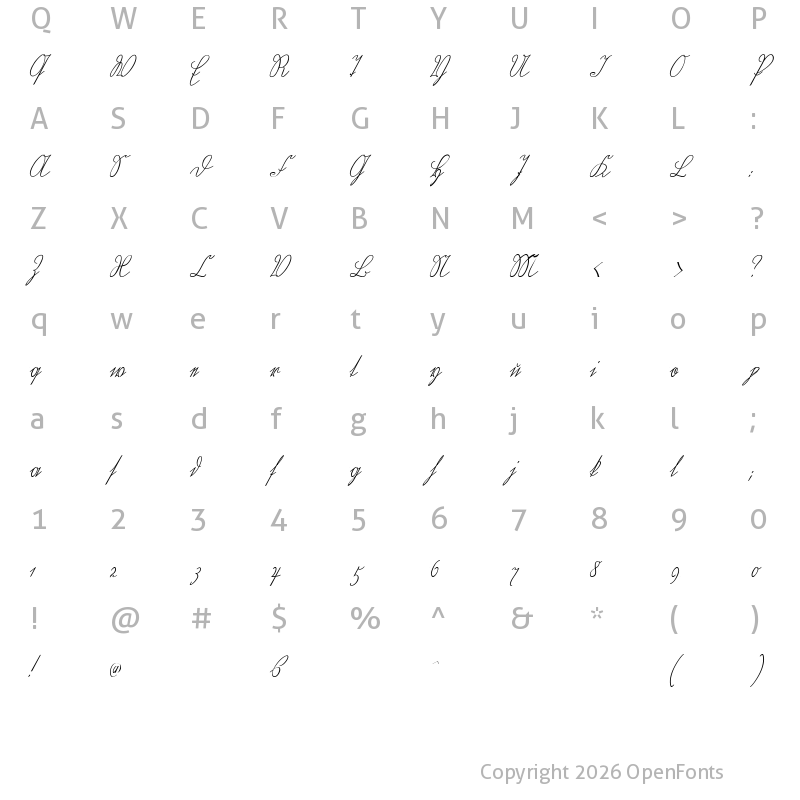 Character Map of Wiegel Kurrent Medium Regular