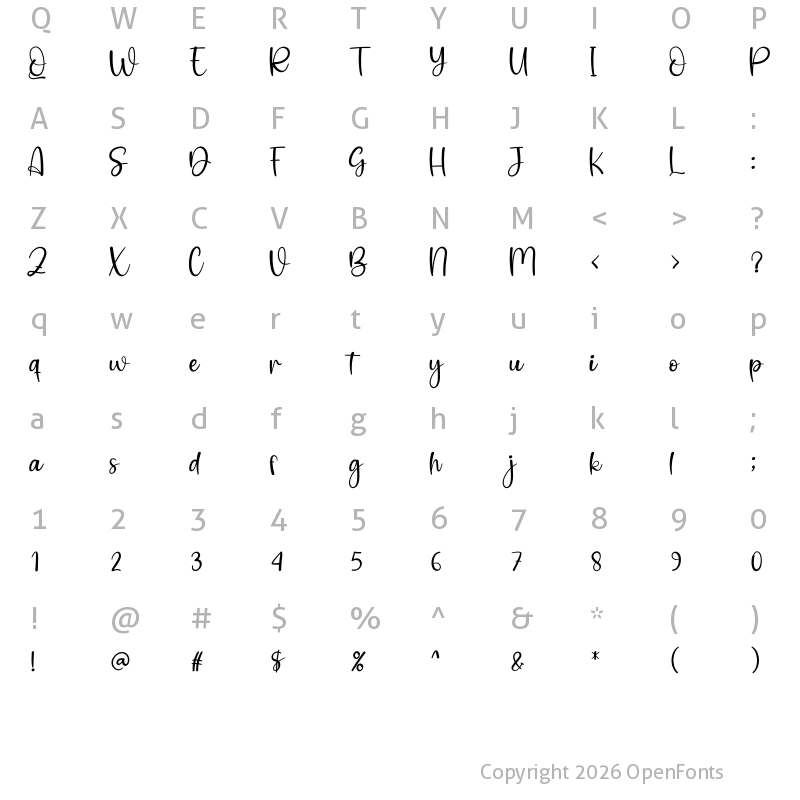 Character Map of William Christmas Regular