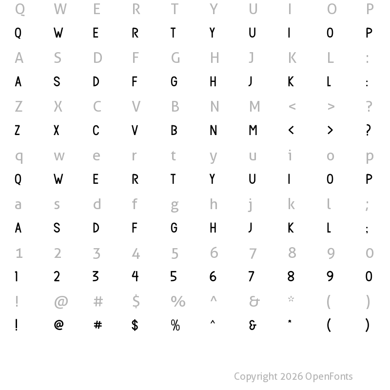 Character Map of Wintersans Regular