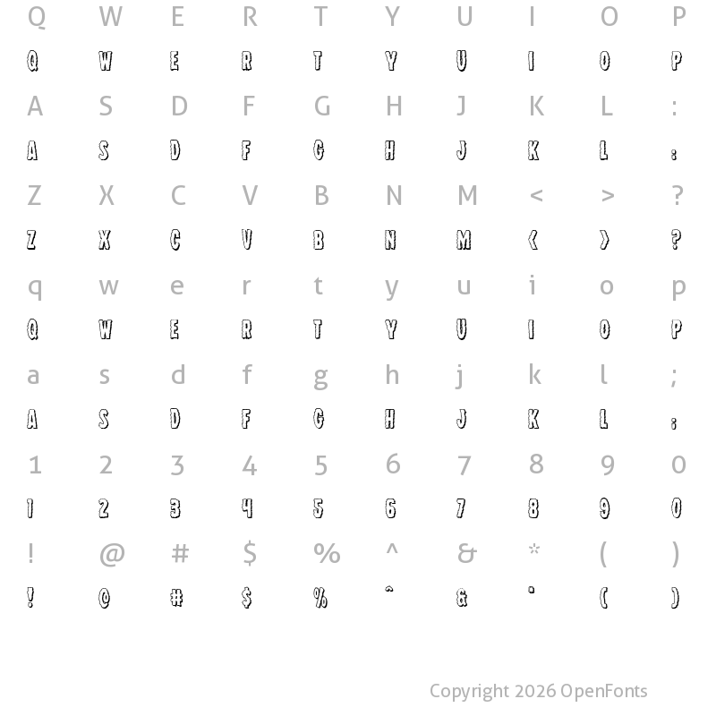 Character Map of Wolf Brothers 3D Regular