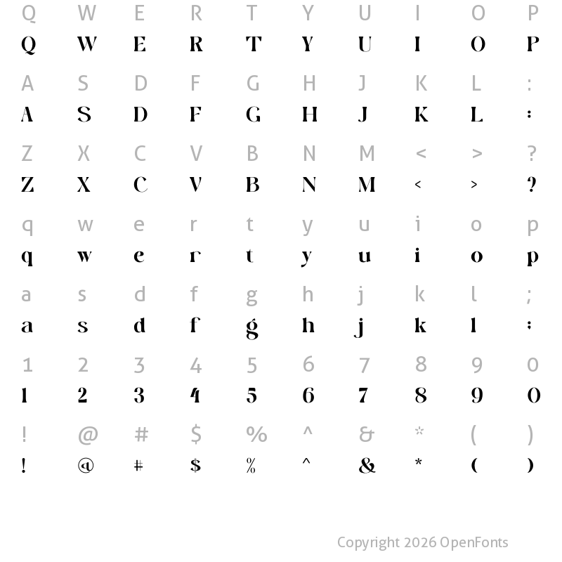 Character Map of WONDER SEASON Regular