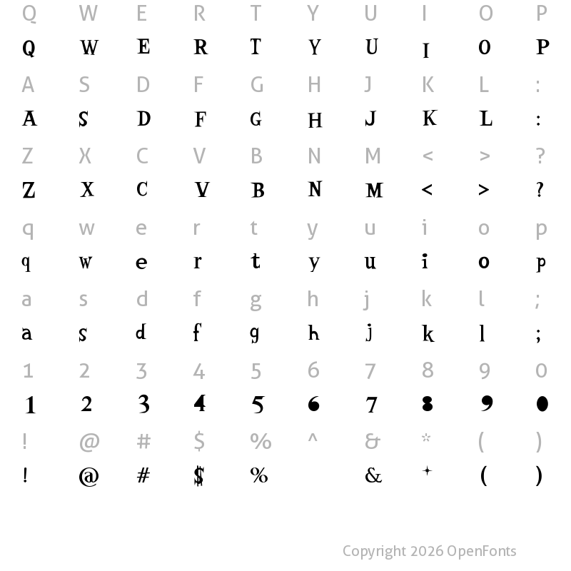 Character Map of Woodcutter Vintage Cartoon Bold