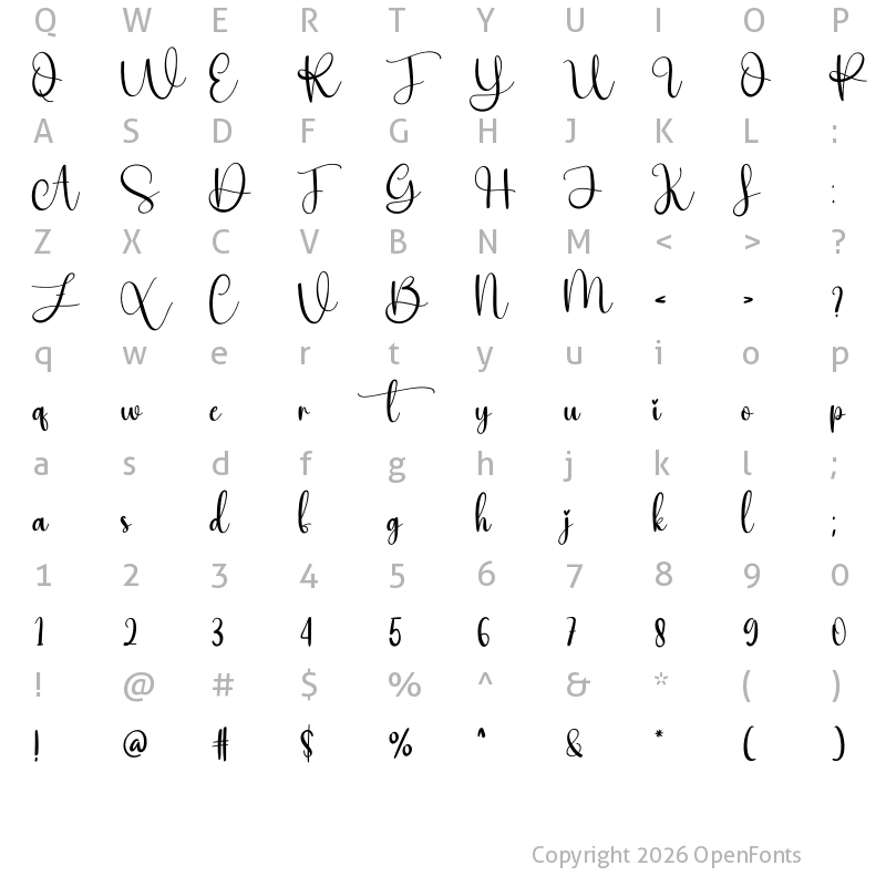 Character Map of Workday Regular