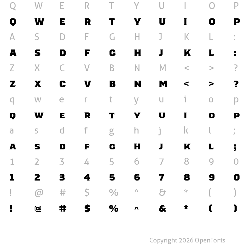 Character Map of Worker Black