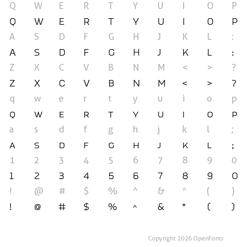 Character Map of Worker Light