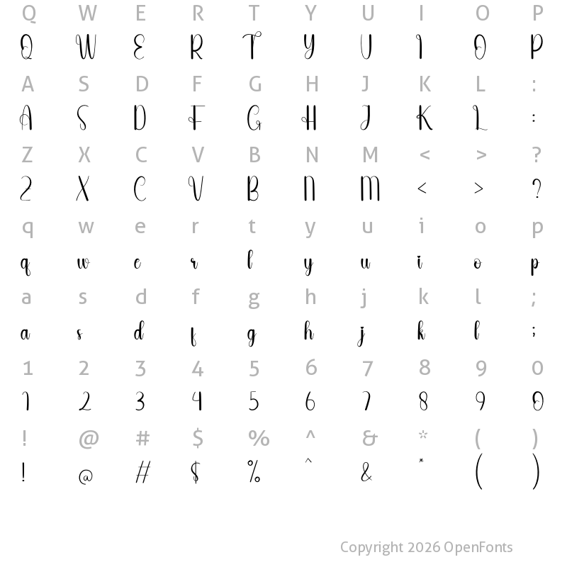 Character Map of Workline Regular