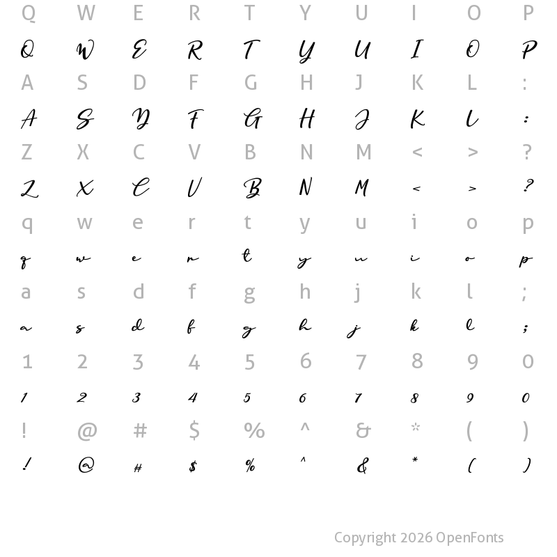 Character Map of Wotham Regular