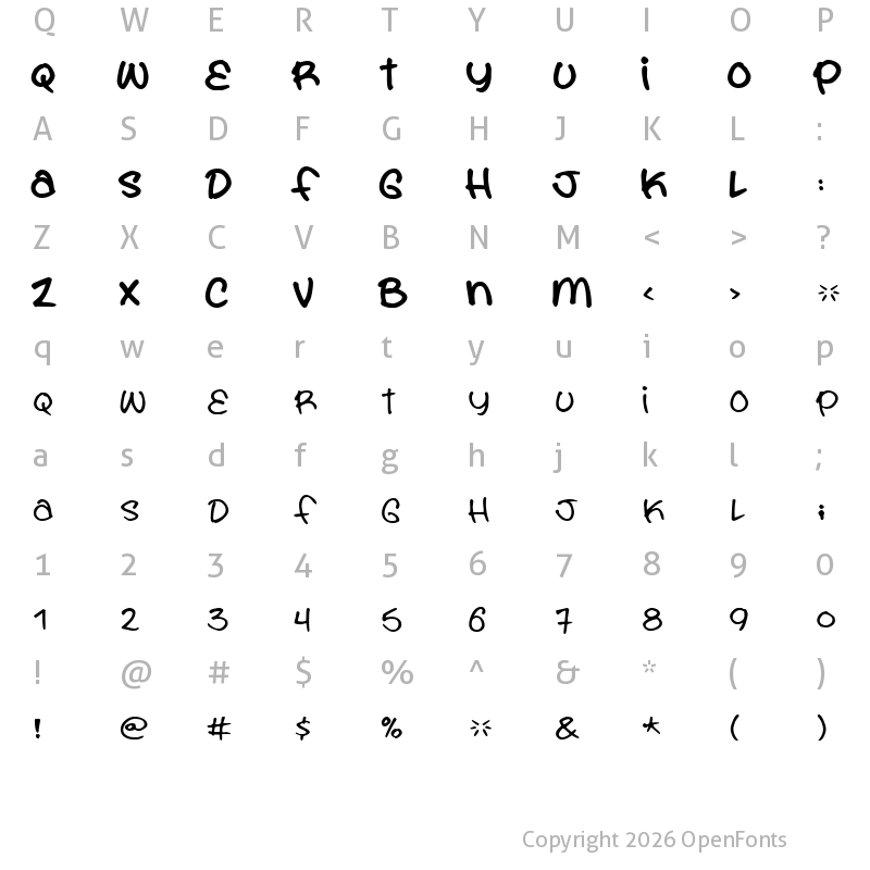 Character Map of You are what you eat Regular