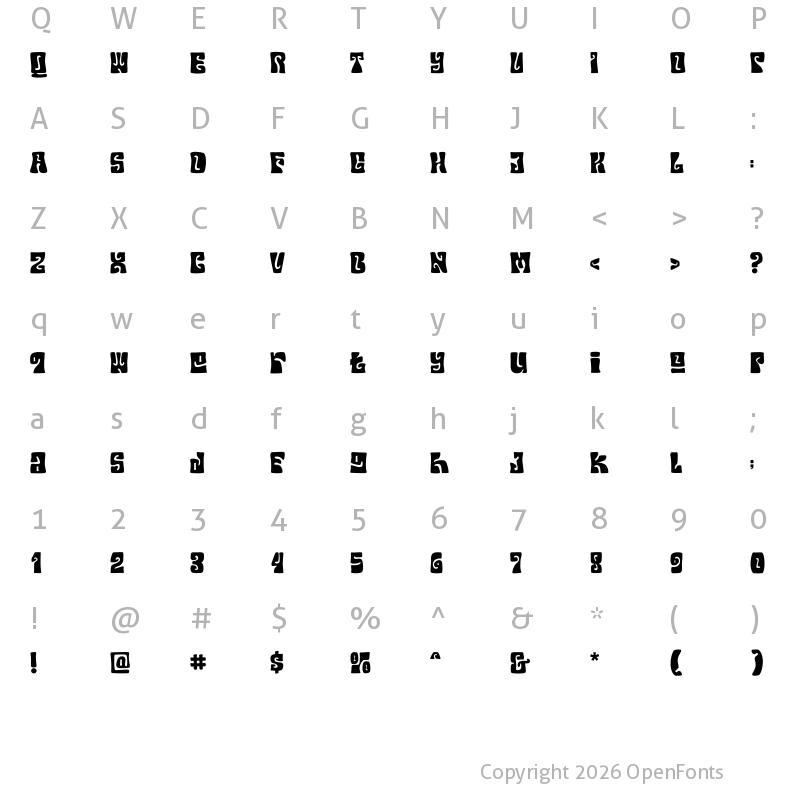 Character Map of Your Groovy Font Regular