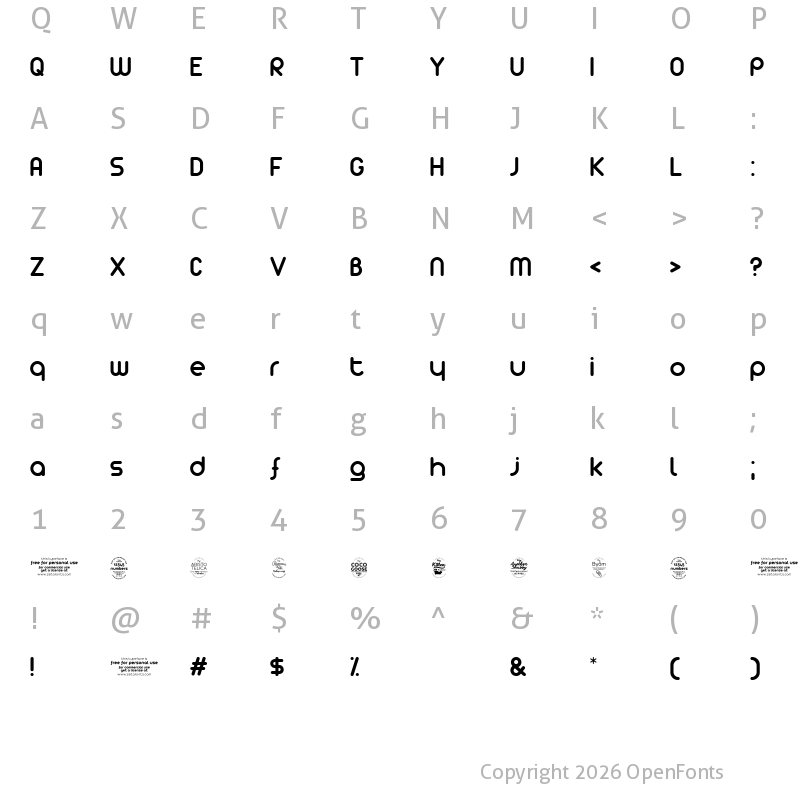 Character Map of [z] Arista Light Regular