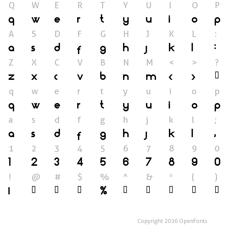 Character Map of ZARAUTZ Bold