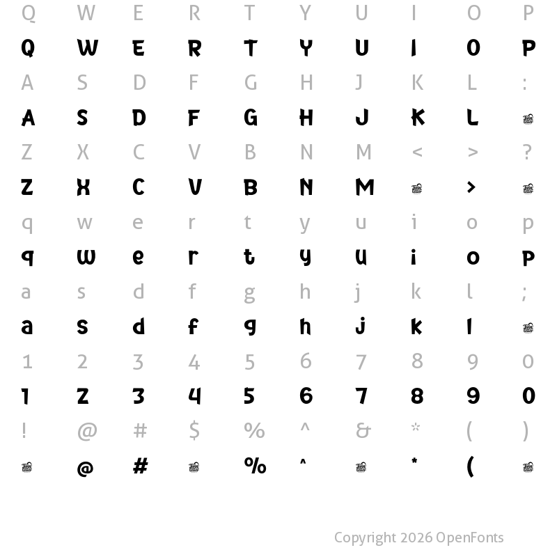 Character Map of ZEKILO Trial Regular
