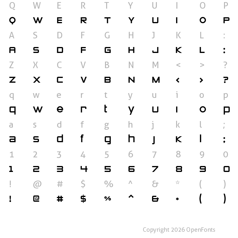 Character Map of Zeroes 1 Regular