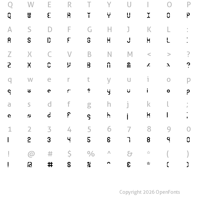 Character Map of Zoetrope (BRK) Normal